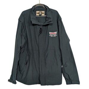 Krispy Kreme Donuts Employee Jacket Size Large Green All Climate Wear Full Zip